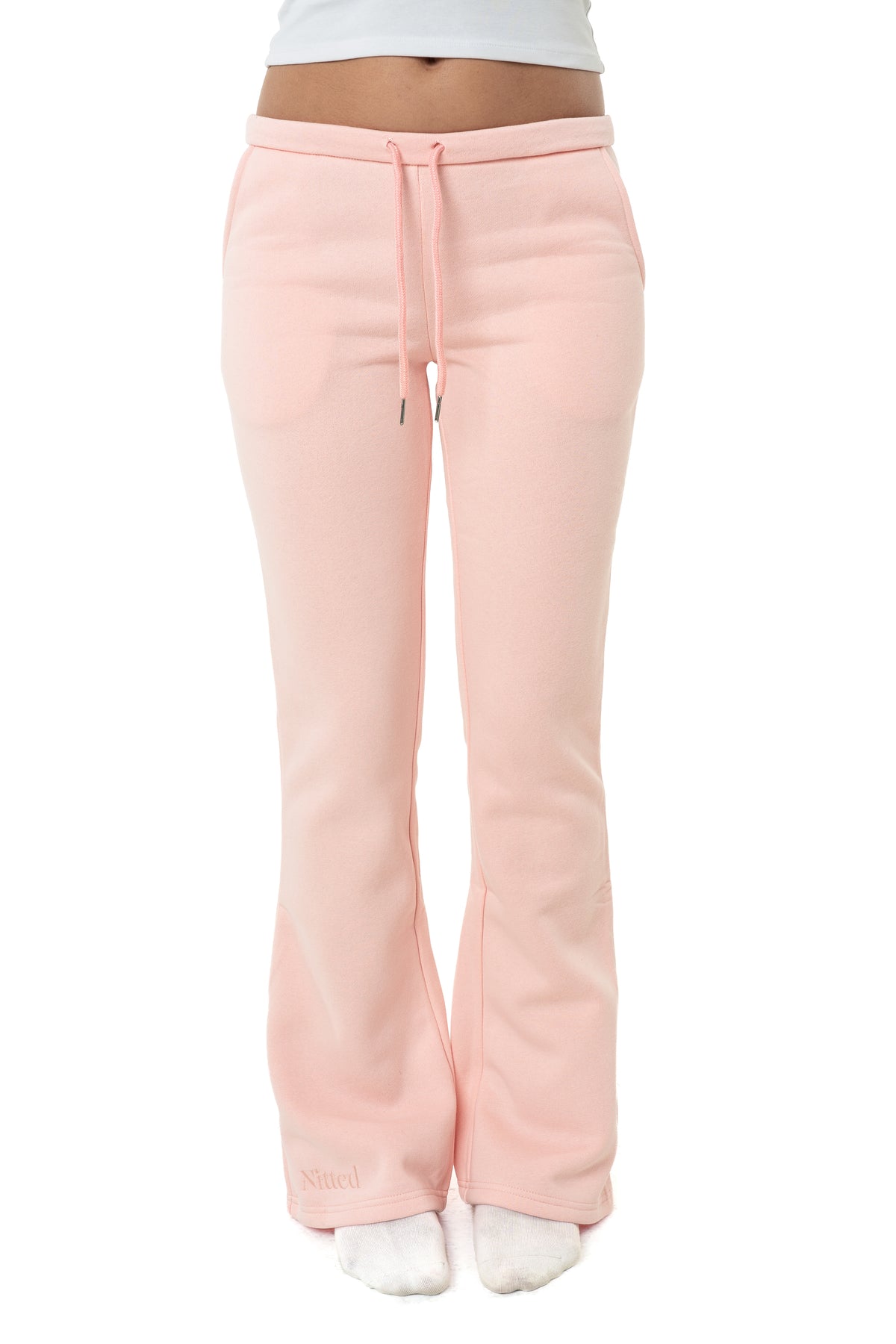 Pink low bootcut sweatpants