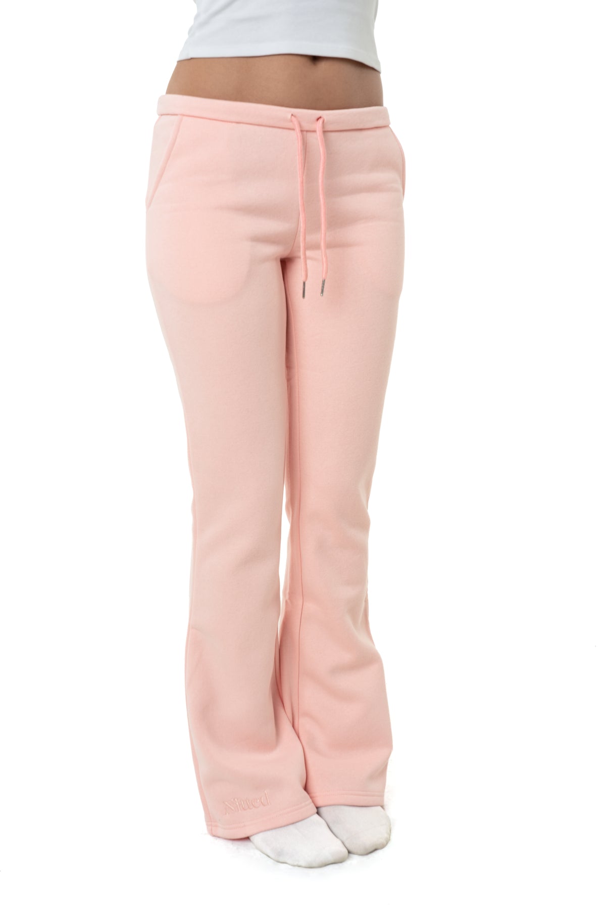 Pink low bootcut sweatpants