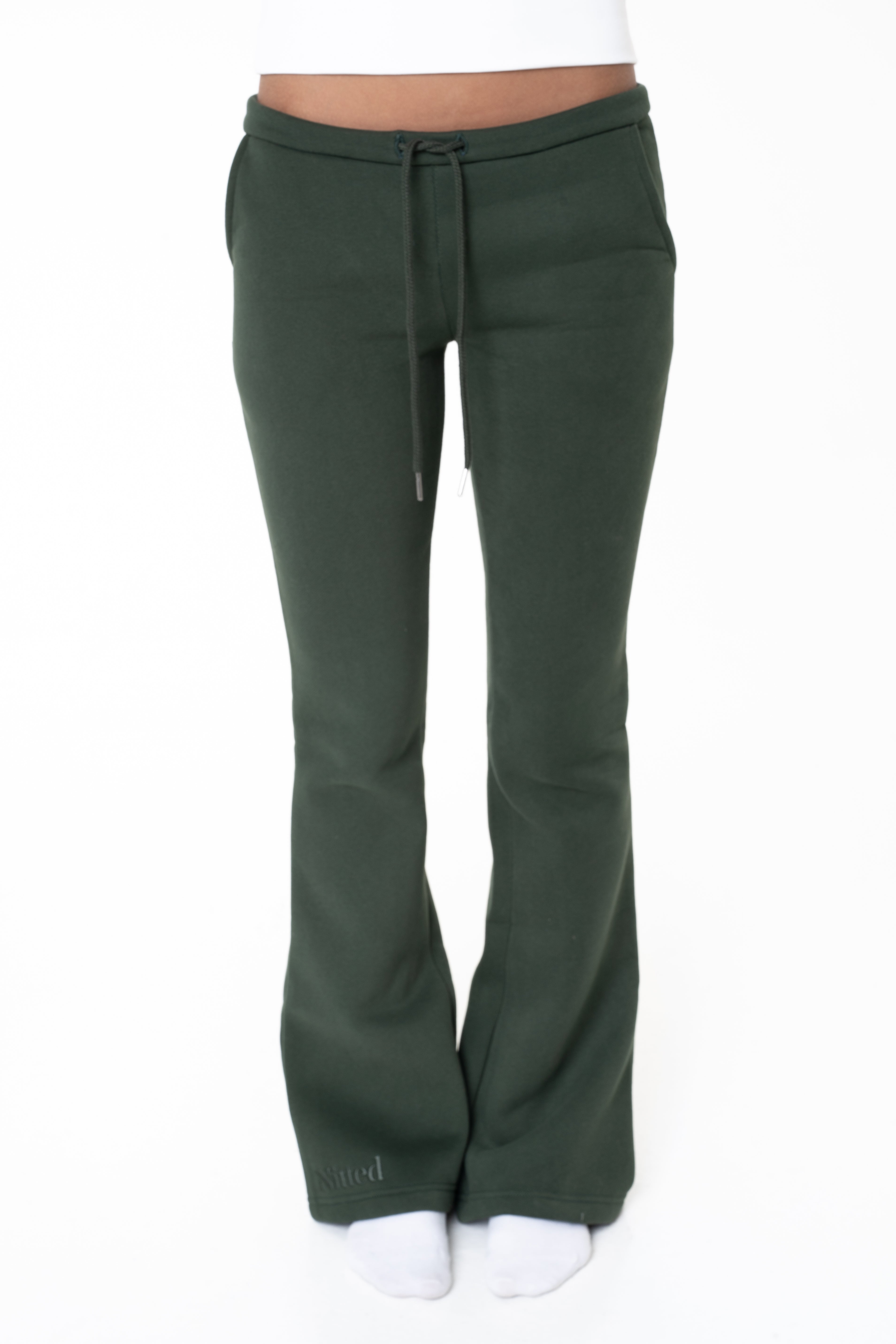 Olive Green Low Bootcut Sweatpants